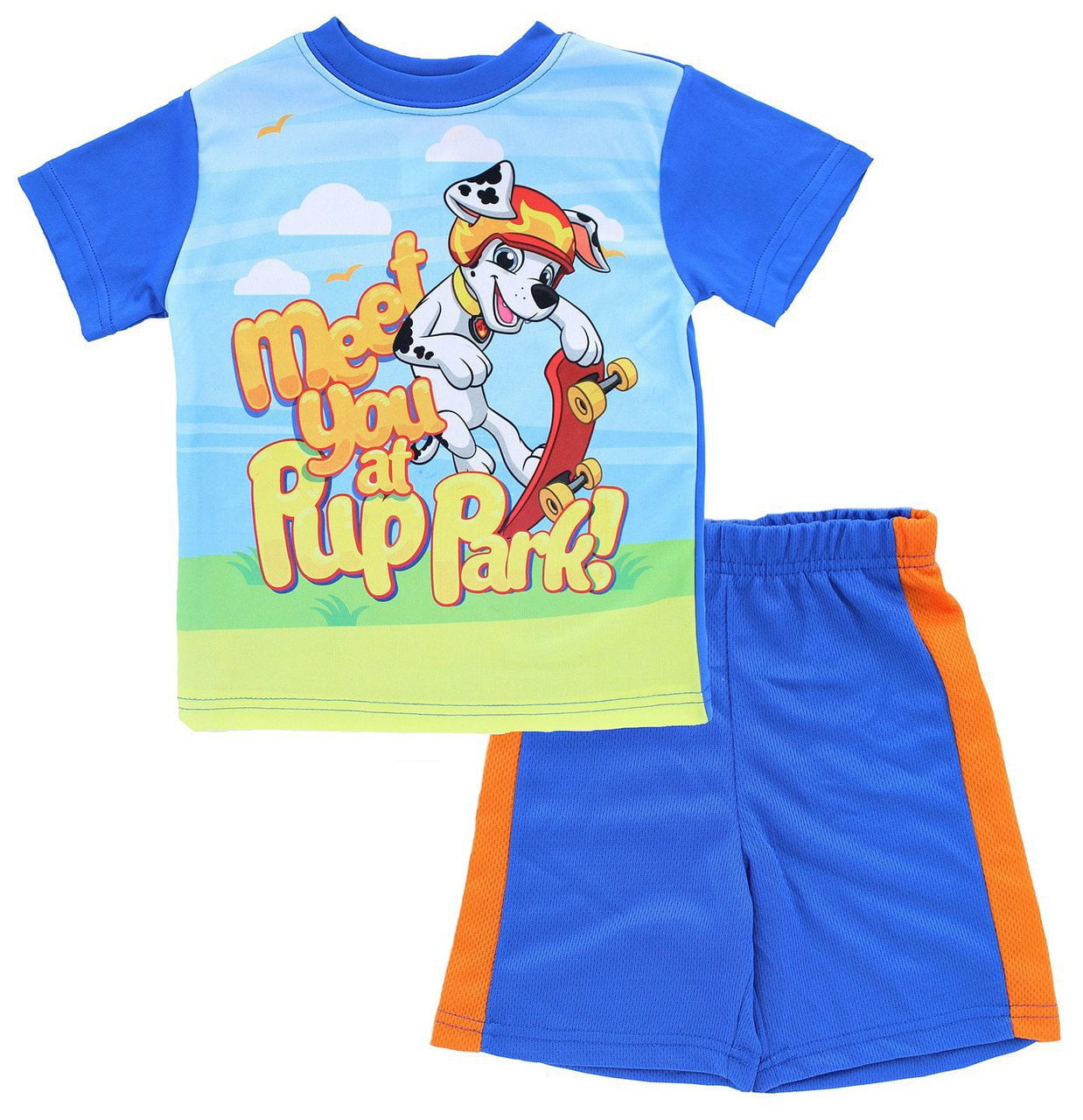 Meeyou Little Boys Cotton Short Sleeve T-Shirt & Plaid Shorts Set 