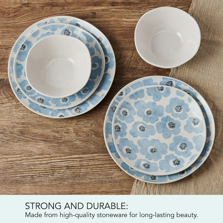 Pfaltzgraff Radiant Floral 12 Piece Stoneware Dinnerware Set