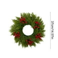 thumbnail image 5 of Bzdzmqm under $5 3Pcs Artificial Christmas Wreath, Christmas Wreath with Berries Decor, Artificial Pine Holiday Wreath, 50cm Door Window Decoration, Realistic Xmas Wreath for Home, 5 of 9