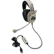Califone Stereo Headphone W/ Boom Mic USB Via Ergoguys - Stereo - USB - Wired - 20 Hz - 20 kHz - Over-the-head - Binaural - Ear-cup - 7 ft Cable - Electret Microphone