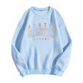 thumbnail image 4 of Tiweut Womens Sweatshirts Auntie Godmother Legend Sweatshirt, Godmama Sweater Women Crewneck Pullover Tops Funny Aunt Shirt Gifts for Godparent,Sky Blue,S, 4 of 5