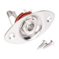 thumbnail image 1 of Soidarity Panel de conector de guitarra eléctrica Universal, 6,35mm, 1/4 , conector ovalado, Kit de montaje de puerto, accesorios para instrumentos Accesorios para instrumentos musicales plata Soidarity OD0057-01, 1 of 6