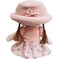 thumbnail image 2 of Rosa 35 CM Adorables Muñecas Suaves de Felpa para Niña Muñeca de Princesa Ragdoll Mimosa con Vestido Extraíble Sombrero Primera Muñeca de Trapo para Bebé Muñeco de Compañero para Dormir Juguete, 2 of 5