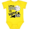 thumbnail image 3 of Inktastic Little Sister and Biggest Baseball Fan Girls Baby Bodysuit, 3 of 5