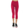 thumbnail image 2 of Women's Solid Color Buttery Soft Peach Skin Cropped CAPRI Leggings - Regular PLUS and 3X5X, 2 of 3