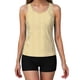thumbnail image 4 of Traje de baño conservador de dos piezas para mujer, tankini, con sujetador acolchado, sin mangas, cuello redondo, estampado informal, traje de baño de dos piezas para mujer, trajes de baño tankini par, 4 of 9