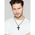 thumbnail image 4 of Brilliance Fine Women's Stainless Steel Black Plated CZ Cross Pendant Necklace, 22", 4 of 4