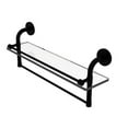 thumbnail image 2 of Allied Brass - Remi 22'' Gallery Glass Shelf with Towel Bar in Matte Gray, 2 of 7