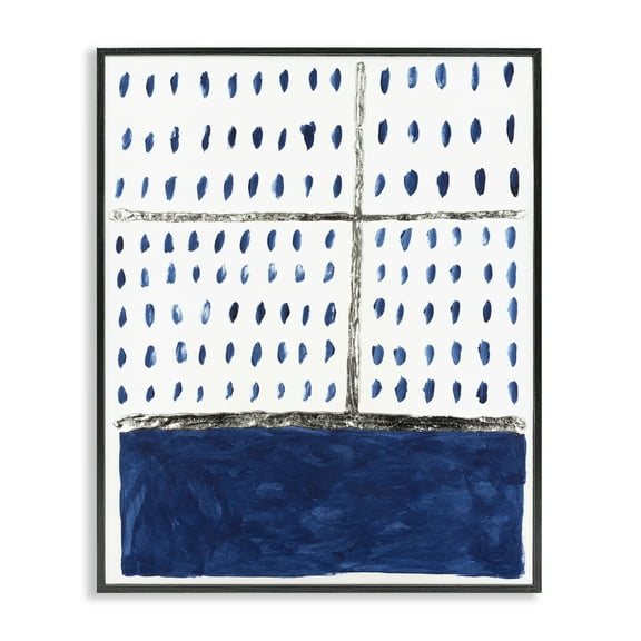 Stupell Industries Dotted Pattern Impression Abstract Painting Black Framed Art Print Wall Art, 11 x 14