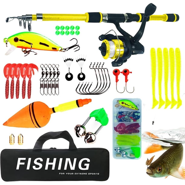 cub scout fishing pole kit PLUSINNO Kids with Spincast Reel Telescopic Fishing Rod Combo Full Kits for Boys, Girls, and Adults(Black, 120cm 47.24In) : Sports & Outdoors ODDSPRO Portable Telescopic Fishing Rod and Reel Combos Kit will be the best choice for you and your kids B'n'M Black Widow 4-Section Telescopic