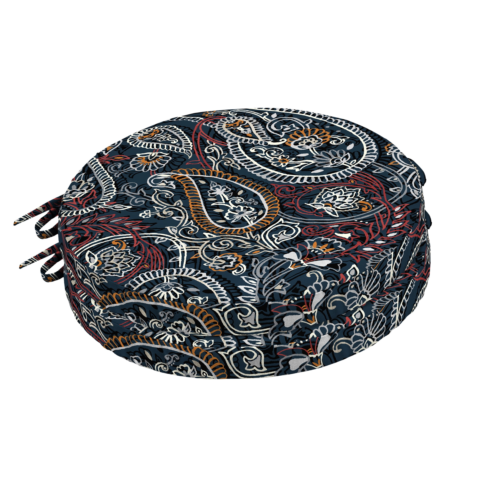 Arden Selections Palmira Paisley 15 x 15 in. Outdoor Round Foam Bistro