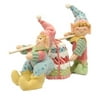 8.5" Glittery Pastel Plush Christmas Elves Carrying Cake