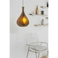 thumbnail image 4 of ORE International I-CLBWN 19.75 in. Calabash Wood Ceiling Pendant & Table Lamp, Walnut, 4 of 4