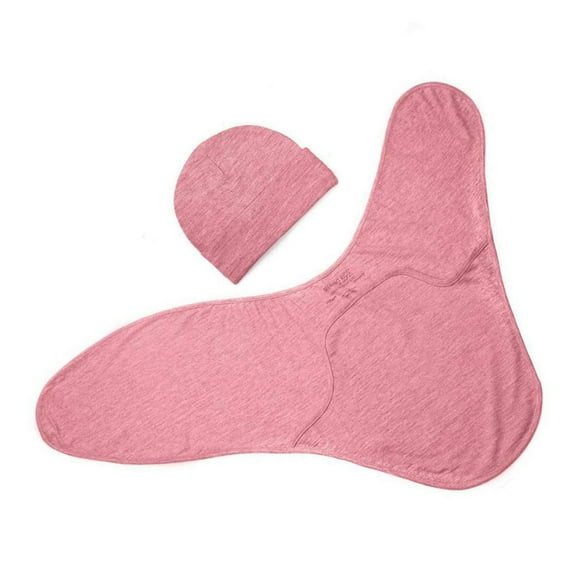 Merino Cocooi Swaddle & Hat Set - Raspberry (0-3m)