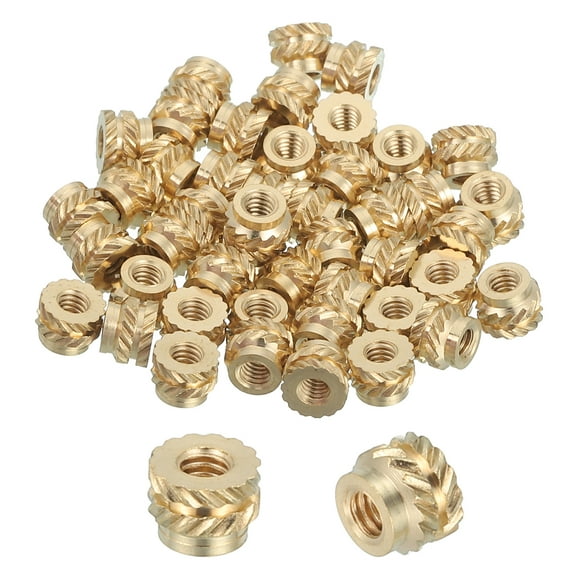 46 Pcs Threaded Inserts, M2 Brass Heat Set Insert for 3D Printing, M2x4x3mm