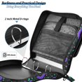 thumbnail image 4 of FORMRS Zipper Binder with Shoulder Strap 2-inch Ring 500 Sheet Capacity File Bag, Purple Cartoon Bats Pattern, 4 of 5