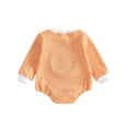 thumbnail image 4 of Ulanda Baby Halloween Outfit Newborn Girl Pumpkin Bow Bubble Romper Sweatshirt Infant Bodysuit Cute Fall Winter Clothes (Orange, 3-6 Months), 4 of 7