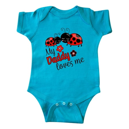 

Inktastic My Daddy Loves Me with Cute Ladybugs Gift Baby Boy or Baby Girl Bodysuit
