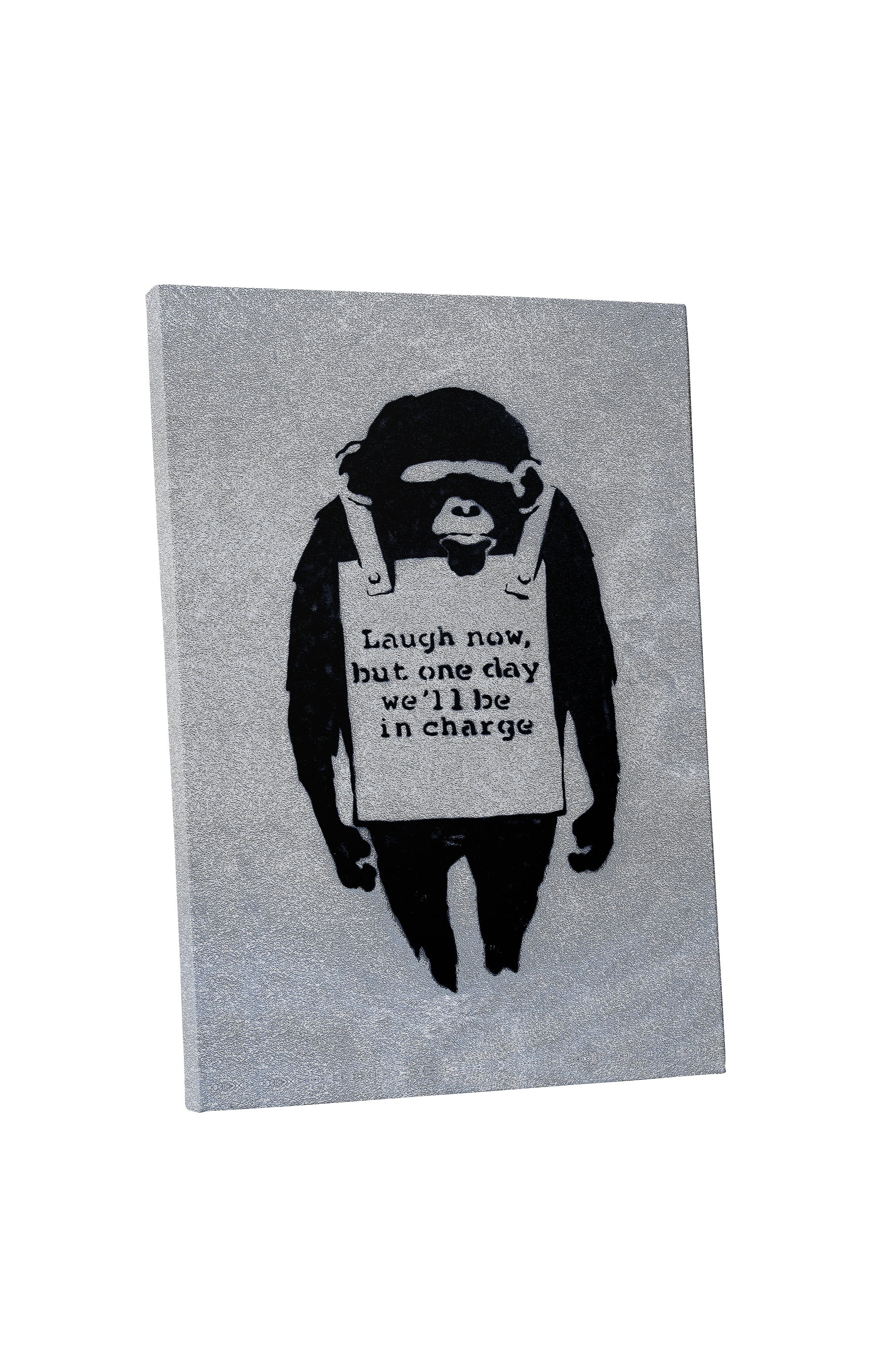 Banksy Laugh Now Gallery Wrapped Canvas Wall Art 20 X 16