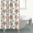 thumbnail image 4 of Pioneer Flower Floral Print Pattern Shower Curtain 72"x84", Bathroom Decorative Shower Curtain Set with 12 Hooks, Waterproof Washable, 4 of 6