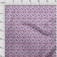 thumbnail image 2 of oneOone Cotton Poplin Light Purple Fabric Cartoon Face & Polka Dot Quilting Supplies Print Sewing Fabric By The Yard 42 Inch Wide, 2 of 4