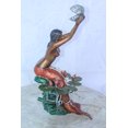 thumbnail image 4 of Nifao Colorful Mermaid Holding Shell 14" x 13" x 21"H – Outdoor Bronze Fountain, Garden Water Feature, 14"L x 13"W x 21"H, 4 of 9