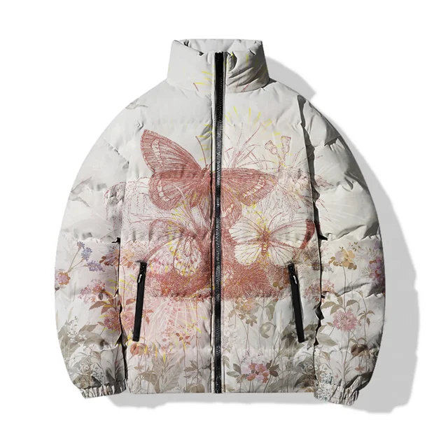 Ropa cómoda y cálida para hombre Chaquetas modernas y versátiles Abrigos para hombre con estampado personalizado de mariposas Impresión digital 3D