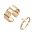 thumbnail image 1 of Oefntac Rings Hollow Ins Personality Punk Style Couple Suit, 1 of 1