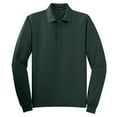 thumbnail image 5 of Yellow Rooster Men's Silk Touch Long Sleeve Polo T-Shirts Dark Green 4XL, 5 of 6