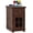 Cherry, variant on PLAMLE End Table with Charging Station, Wooden Side Table with Drawer and Cabinet, USB Ports & Power Outlets Storage Nightstand for Bedroom, Living Room