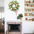 thumbnail image 6 of 26 Inch Spring Wreaths for Front Door, Seasonal Wreath, Large Peony Flower Summer Door Wreaths with Green Leaves, Artificial Decor Decorations for Outdoor, Indoors, Valentine, Wedding, 6 of 10