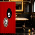 thumbnail image 3 of Erosebridal 8 Ball Shower Curtain 72Wx72L Minimalist Bathroom Curtain, Red Onyx, 3 of 5
