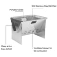 thumbnail image 3 of Parrilla De Barbacoa De Carbón Plegable, Estructura Estable Parrilla De Barbacoa Plegable Al Aire Ventilaciones Circundantes Con Bolsa De Almacenamiento Para Acampar Al Aire, 3 of 7