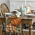 thumbnail image 3 of SM-XLHN Polka Dot Pumpkins Vine Fall Table Runner, Seasonal Autumn Thanksgiving Kitchen Dining Table Decoration for Home Party Decor 13x72 Inch, 3 of 6