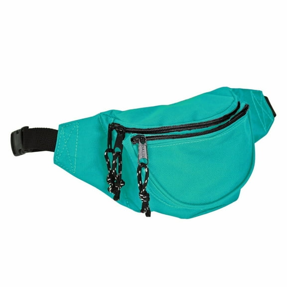 Small Waist Bag Pack Crossbody Fanny Pack with 3-Zipper Pockets Hands-Free Phone Bag