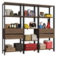 thumbnail image 3 of Madesa Garage Storage Rack with 4 Drawers and Open Shelves 78"L Multiuse Modular Organization Cabinet for Tools - Black/Brown, 3 of 11