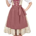 thumbnail image 2 of JOANKDMI Women Classic Fairy Tale Peasant Costume Vintage Dress with Waist Tie Apron for Themed School Event Halloween Carnival Party Dress Up Apparel, 2 of 8