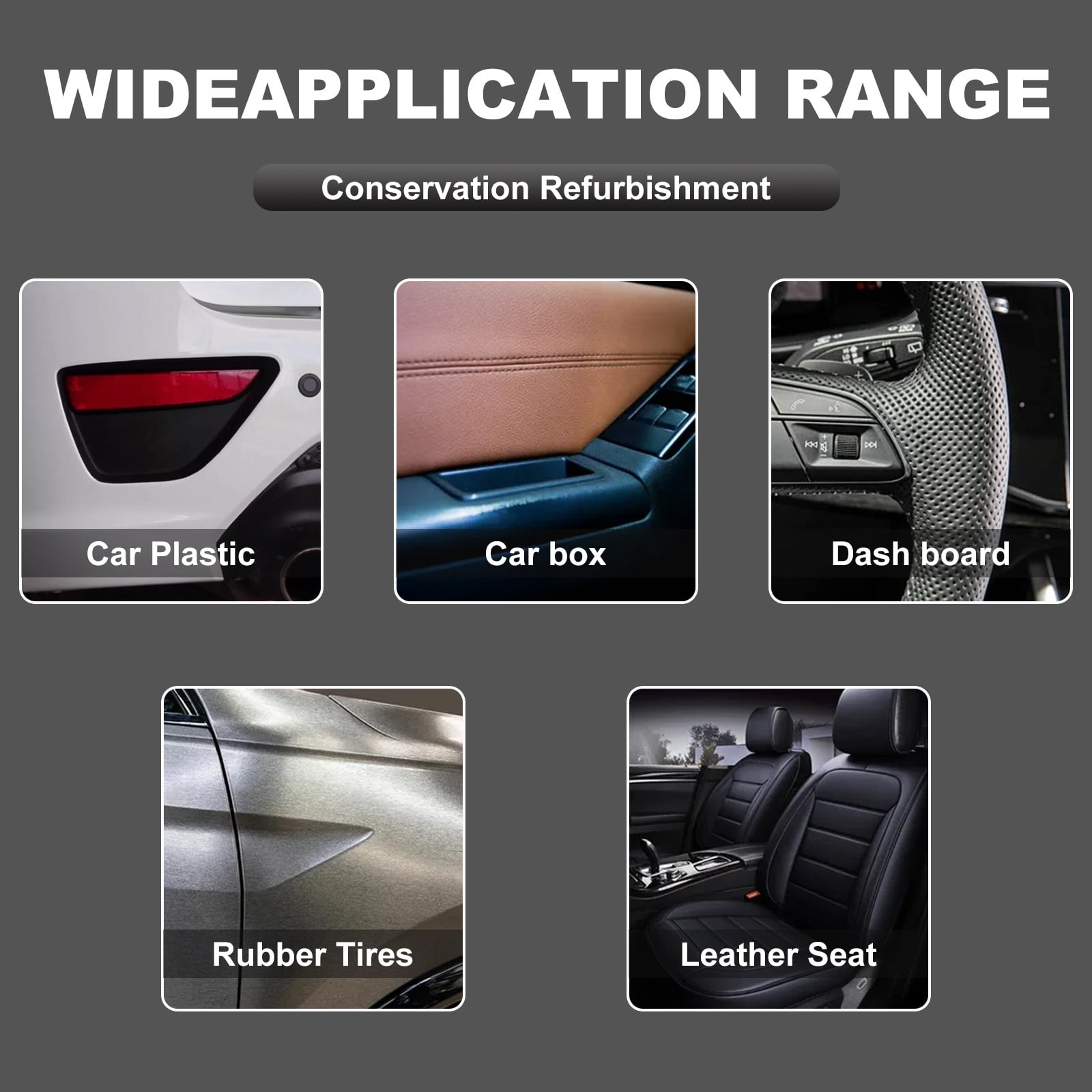 weibbin 100ml Car Plastic Restorer - Cars Ceramic Plastic Coating Trim Restore, Shines & Protects Plastic, Vinyl & Rubber Surfaces, Automotive Interior Cleaning
