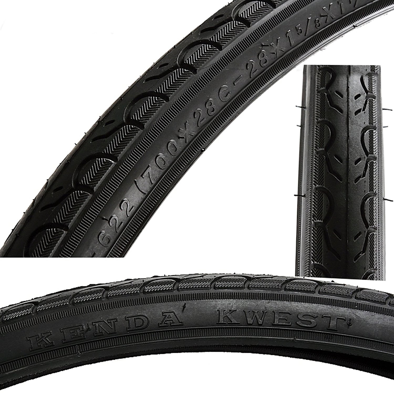 Profex 60020 Road Bicycle Tyres 28 x 1.75 Inches 28 x 1 5/8 x 1 3/4 Inches Black/White