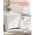 thumbnail image 3 of KFFKFF White Tablecloths for Rectangle Tables, 6 Pack, 70 x 120 Inches, Reusable and Machine Washable Table Clothes, Wrinkle-Resistant Polyester Fabric Table Covers, 3 of 9