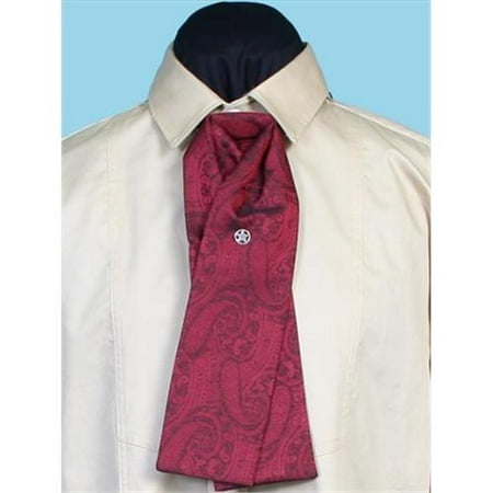 Scully RW117T-RED-ONE Rangewear 100 Percent Polyester Mens Redvale Puff Tie - Red, One Size