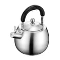 thumbnail image 4 of Tetera con , tetera de ebullición rápida, clásica con mango, tetera para estufa, tetera de acero inoxidable para acampar y té 4L, 4 of 9