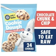 Pillsbury Eat or Bake Chocolate Chunk and Chip Cookie Dough, Makes 24 Cookies, 16 oz