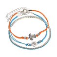 thumbnail image 1 of 1 pieza Bohend Boho pulsera cuentas de plata turquesa tortuga ajustable multicapa tobilleras pulseras cadenas de pie de playa accesorios de joyería para mujeres y niñas Sailing Electrónica, 1 of 5