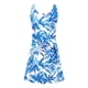 thumbnail image 3 of Trajes de Baño de Dos Piezas para las Mujeres de Cintura Alta Impresión Ruched Criss, Cuello Redondo Conjunto de Trajes de Baño, 3 of 5