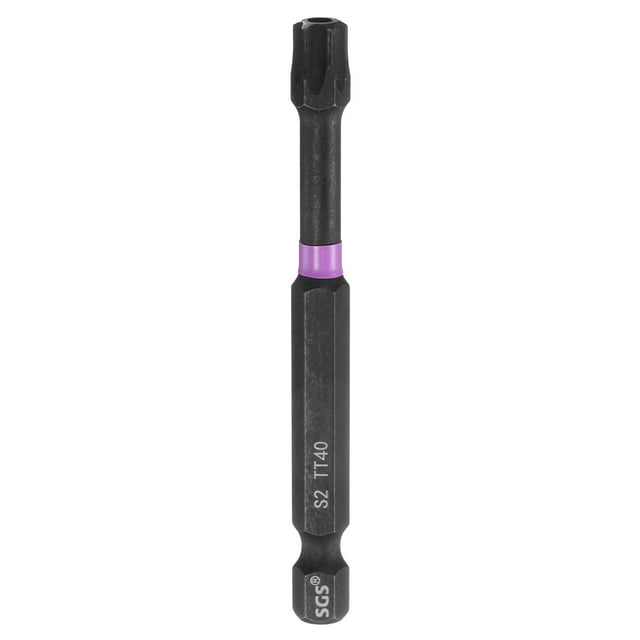 Uxcell TT40 Torx Impact Screwdriver Bit 1/4" Hex Shank 3" Long Magnetic with Hole