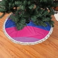 thumbnail image 2 of Bisexual Pride Flag Christmas Tree Skirt Tassel Lace for Xmas Ornaments Decoration 36", 2 of 6