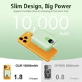 thumbnail image 2 of Magnetic Portable Charger, Ultra-Light 10000mAh 22.5W Power Bank, USB-C In & Out Fast Charging, Wireless Powerbank Compatible with iPhone 17/16/15/14 Samsung S22/S21 iPad etc (Green), 2 of 11