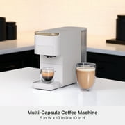 Thyme & Table Universal Capsule Coffee and Espresso Maker, Single-Serve, Sand White