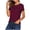 Wine, variant on Edvintorg Summer Tops for Women Striped Loose Fit Crew Neck Short Sleeve Casual Shirts Women’S Clothing Hot Pink M